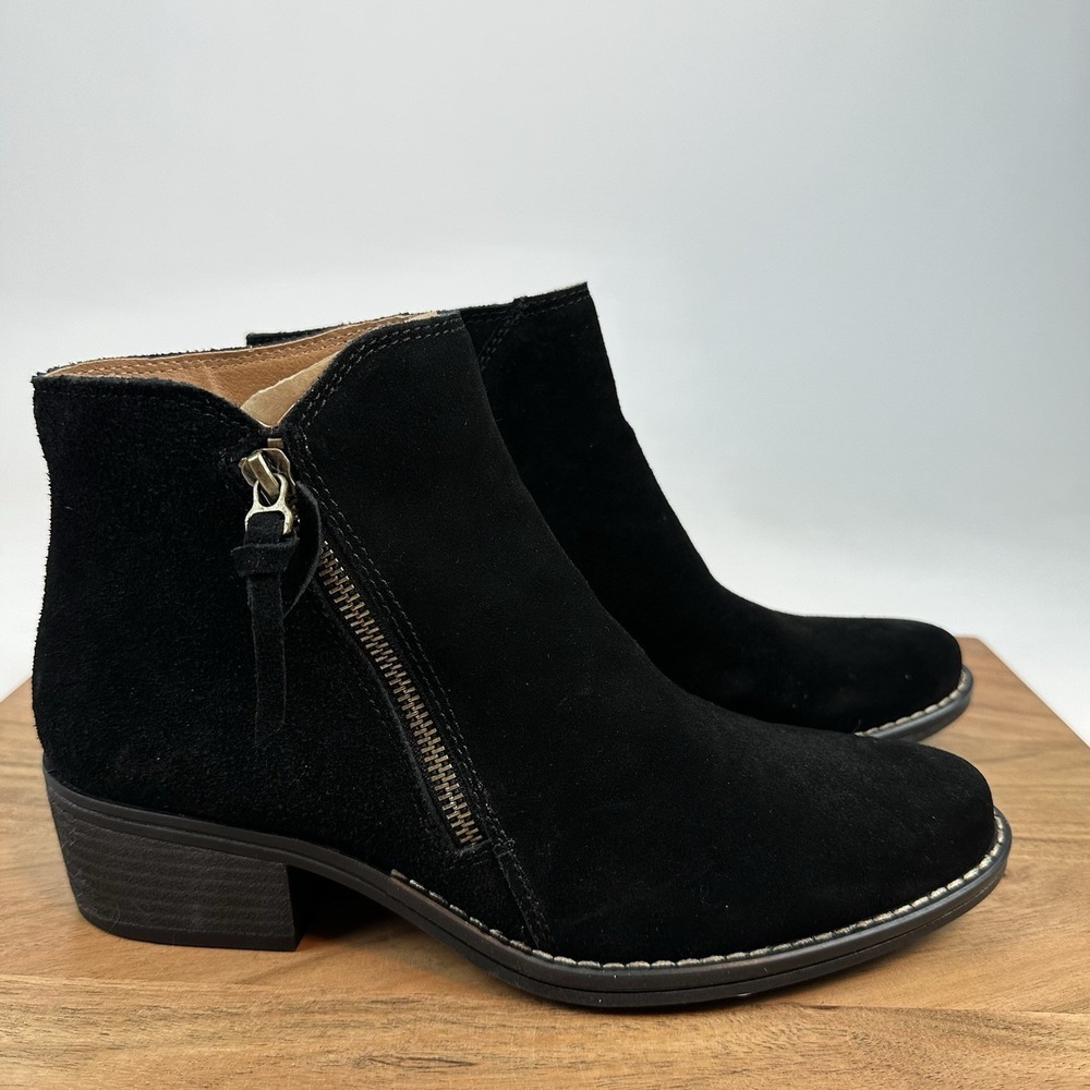 New White Mountain Black 984204079 Genuine Leather Ankle Boot Shoes Size 8.5